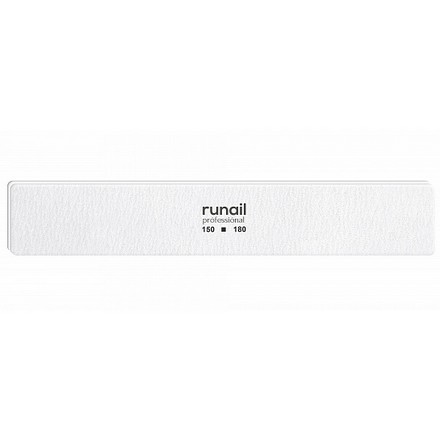

Пилка для искусственных ногтей ruNail белая прямая 150/180