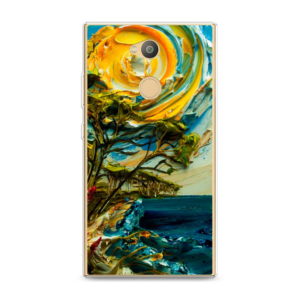 

Чехол на Sony Xperia L2 "Солнце живопись", Желтый;синий, 53450-4