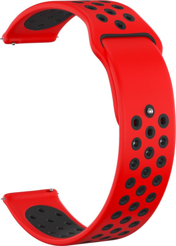 

Ремешок силиконовый GSMIN Sport Edition 22 для Elari KidPhone 4GR (Красно-черный)