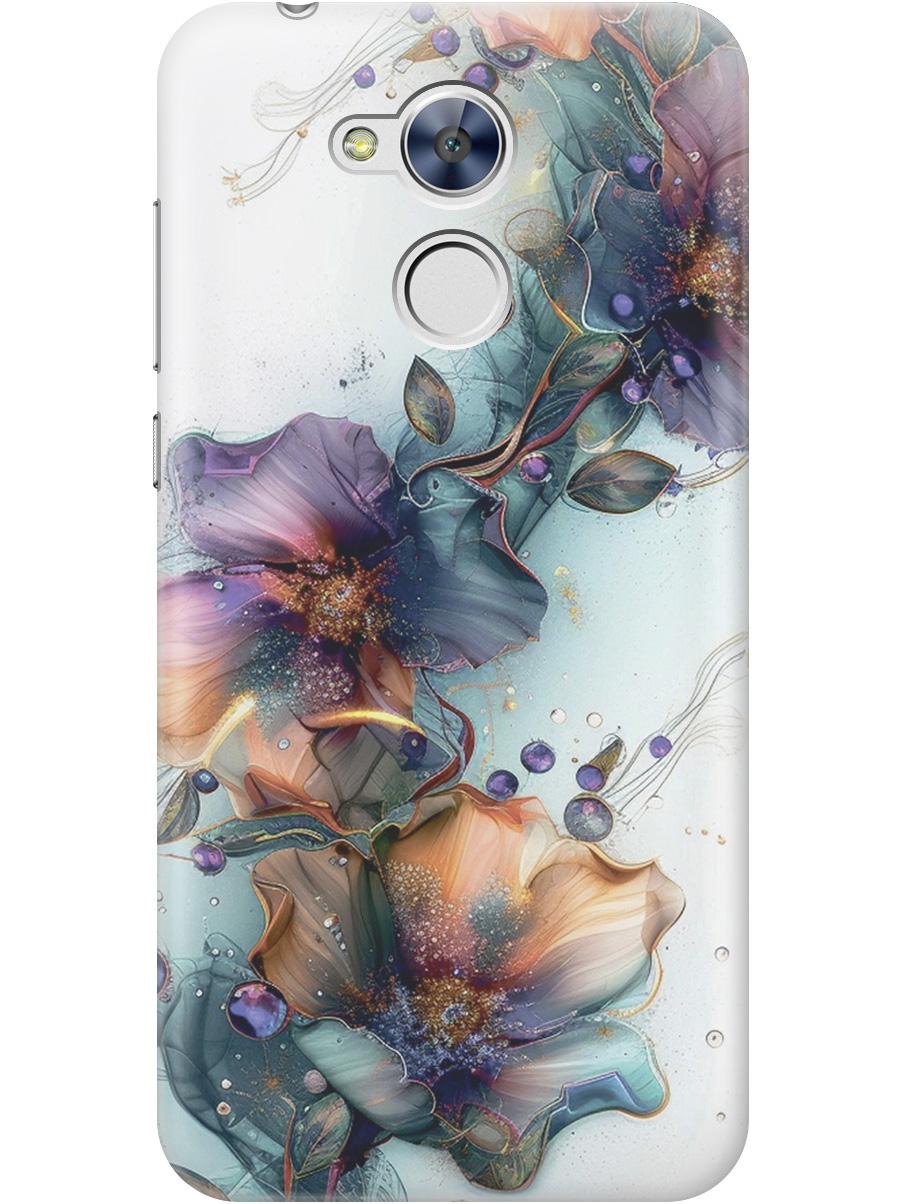 

Силиконовый чехол на Honor 6A с принтом "Мистические цветы", Прозрачный;белый;зеленый, 715313810
