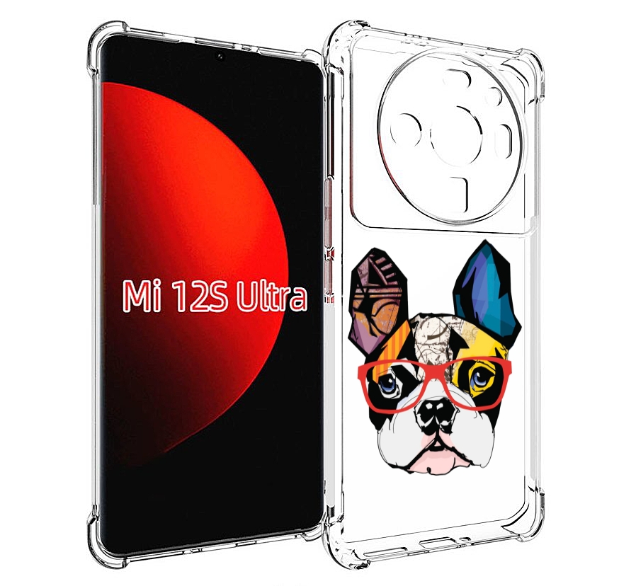 

Чехол MyPads Мопс-в-очках для Xiaomi 12S Ultra, Прозрачный, Tocco