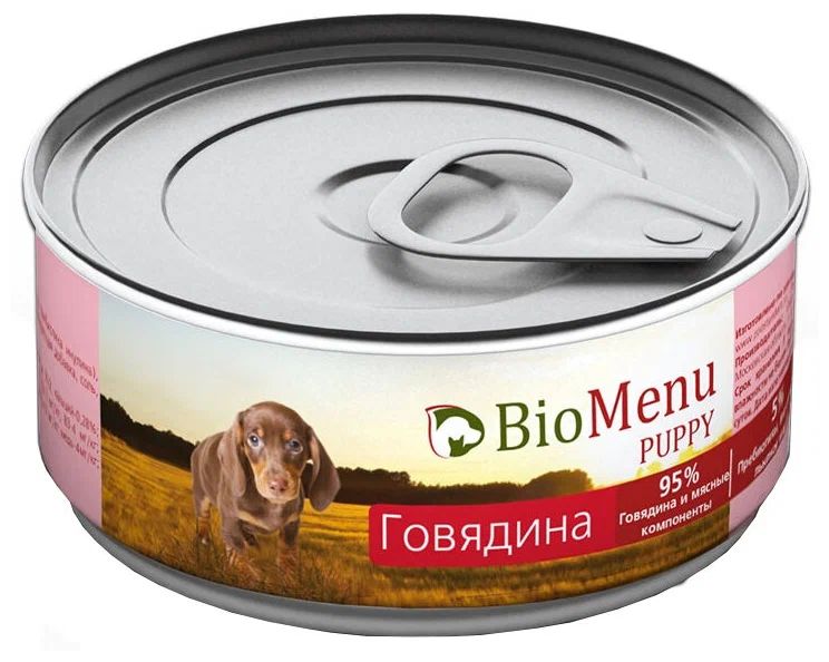 Консервы для щенков BioMenu Puppy, говядина, 100г