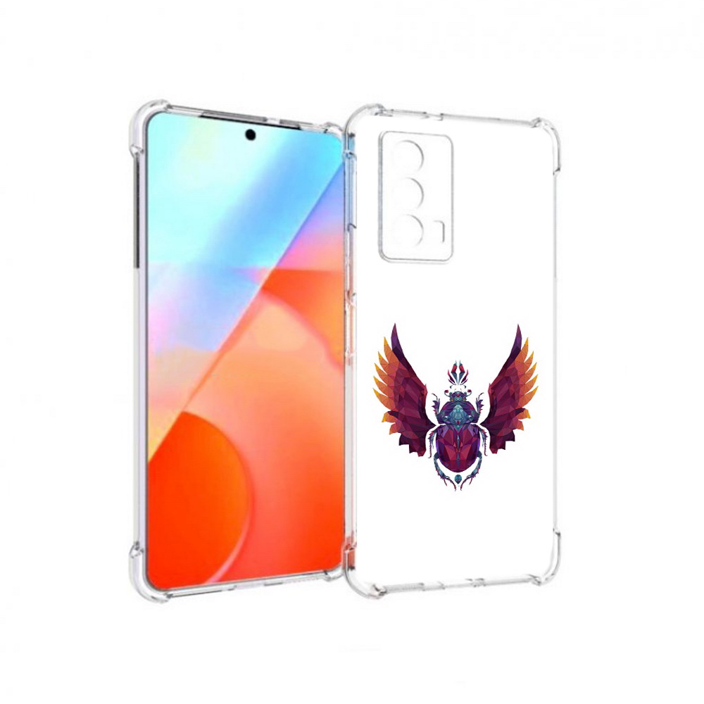 

Чехол MyPads Tocco для Vivo iQOO Z5 алмазный скоробей (PT226980.401.219), Прозрачный, Tocco