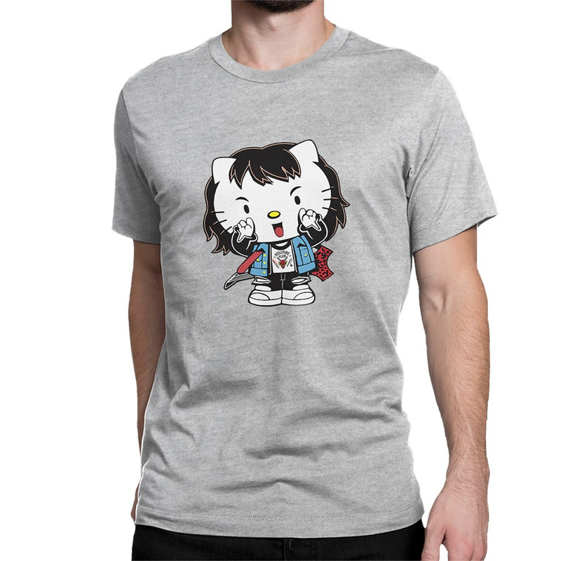 

Футболка мужская Dream Shirts Hellfire Club Hello Kitty - Очень странные дела серая 2XL, Hellfire Club Hello Kitty - Очень странные дела