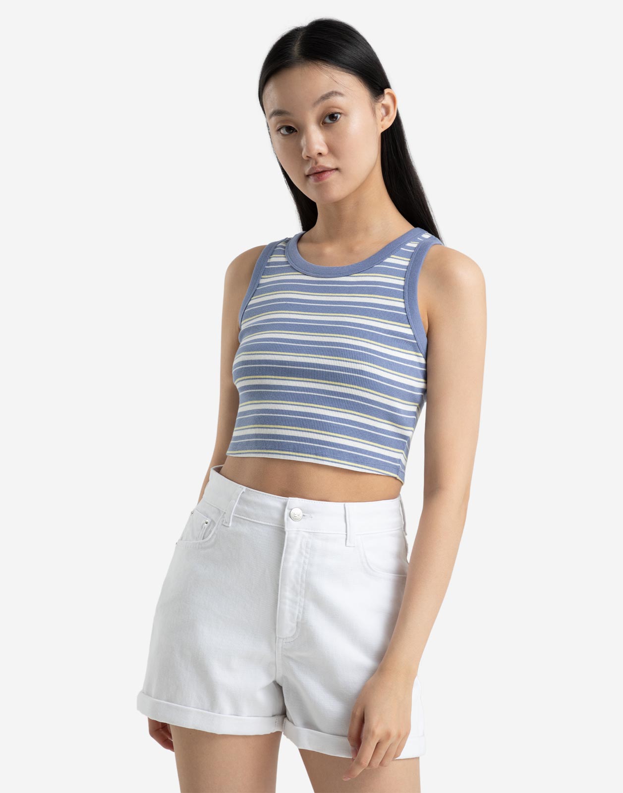 

Топ женский Gloria Jeans GTN003085 синий XS, GTN003085
