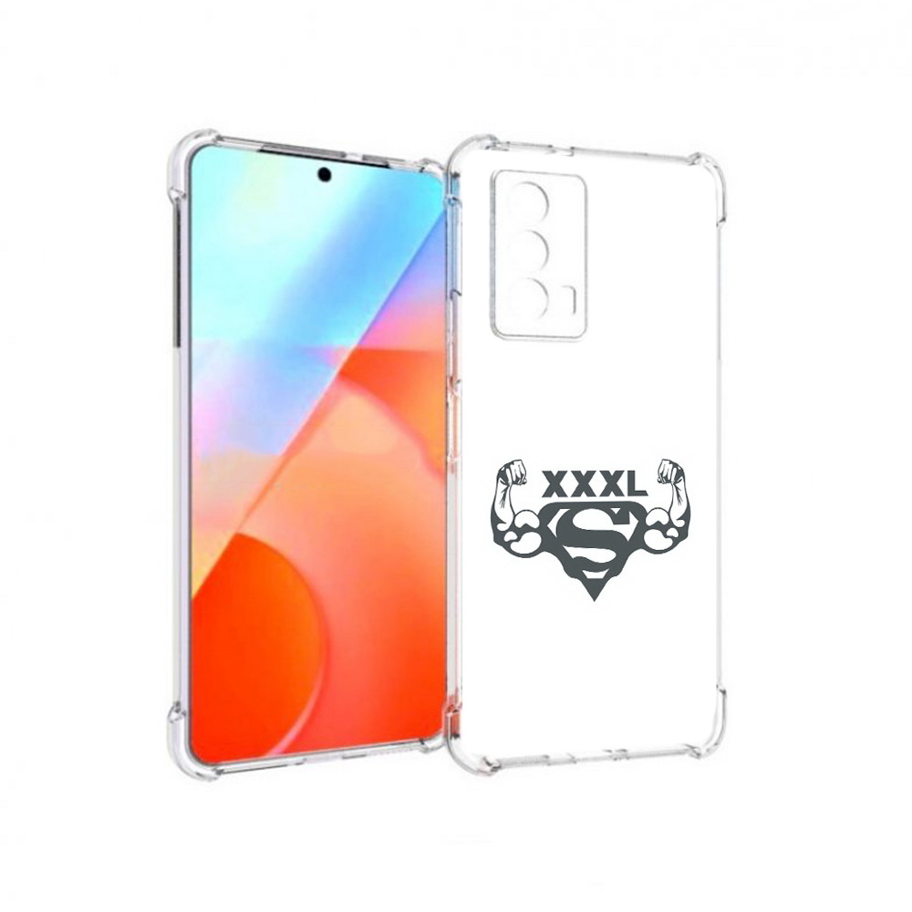 

Чехол MyPads Tocco для Vivo iQOO Z5 бодибилдинг супермен (PT226980.401.237), Прозрачный, Tocco