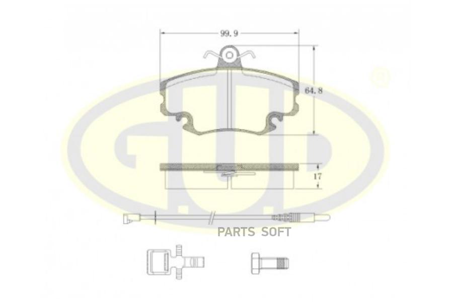

Тормозные колодки G.U.D. передние дисковые GBP014120