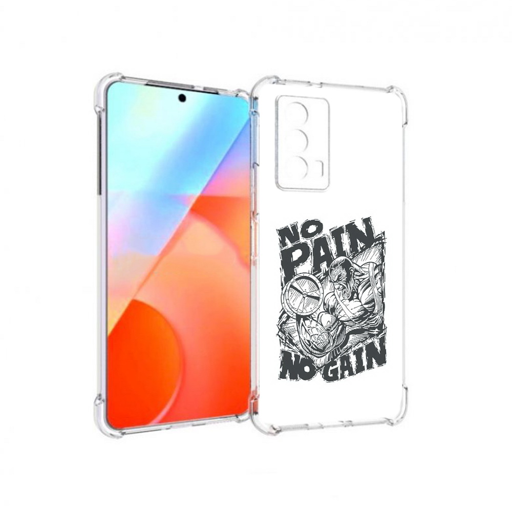 

Чехол MyPads Tocco для Vivo iQOO Z5 бодибилдинг тяжелая работа (PT226980.401.238), Прозрачный, Tocco