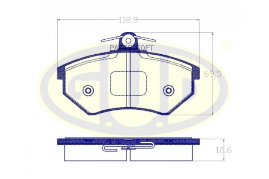 

Тормозные колодки G.U.D. передние дисковые GBP013440