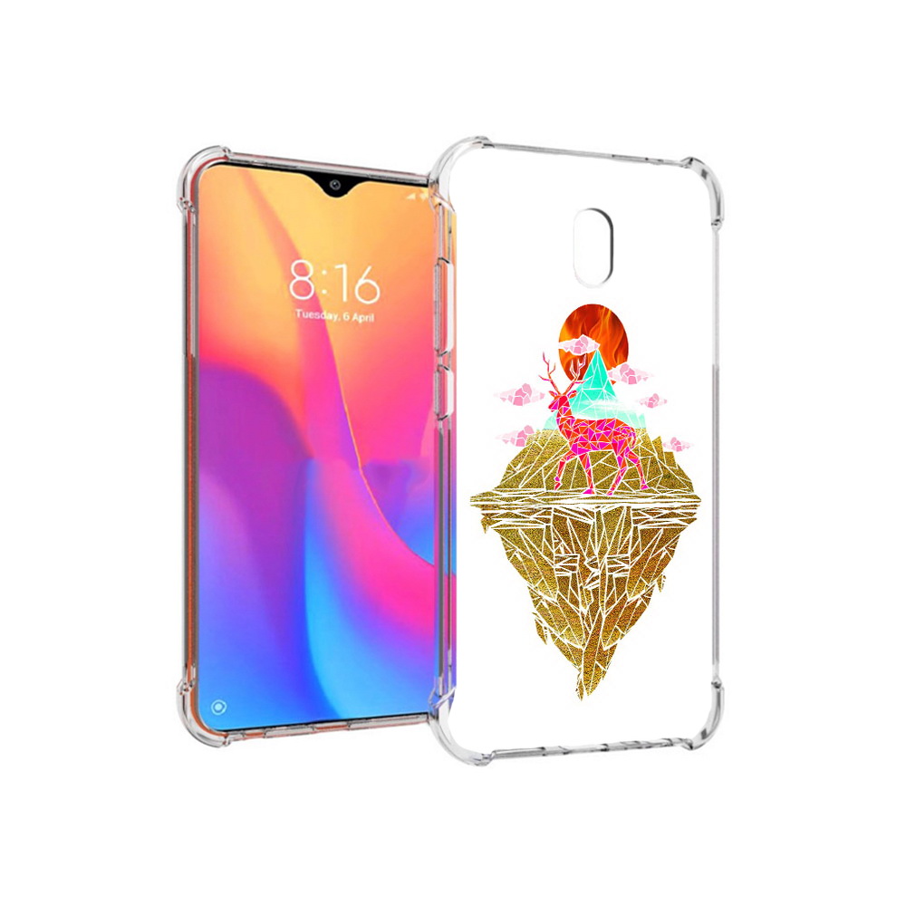 Чехол MyPads Tocco для Xiaomi Redmi 8A розовый олень абстракция (PT138948.272.586)