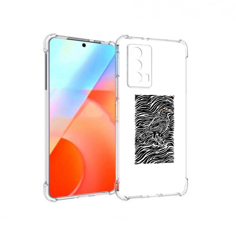 

Чехол MyPads Tocco для Vivo iQOO Z5 ворон в абстракции (PT226980.401.272), Прозрачный, Tocco