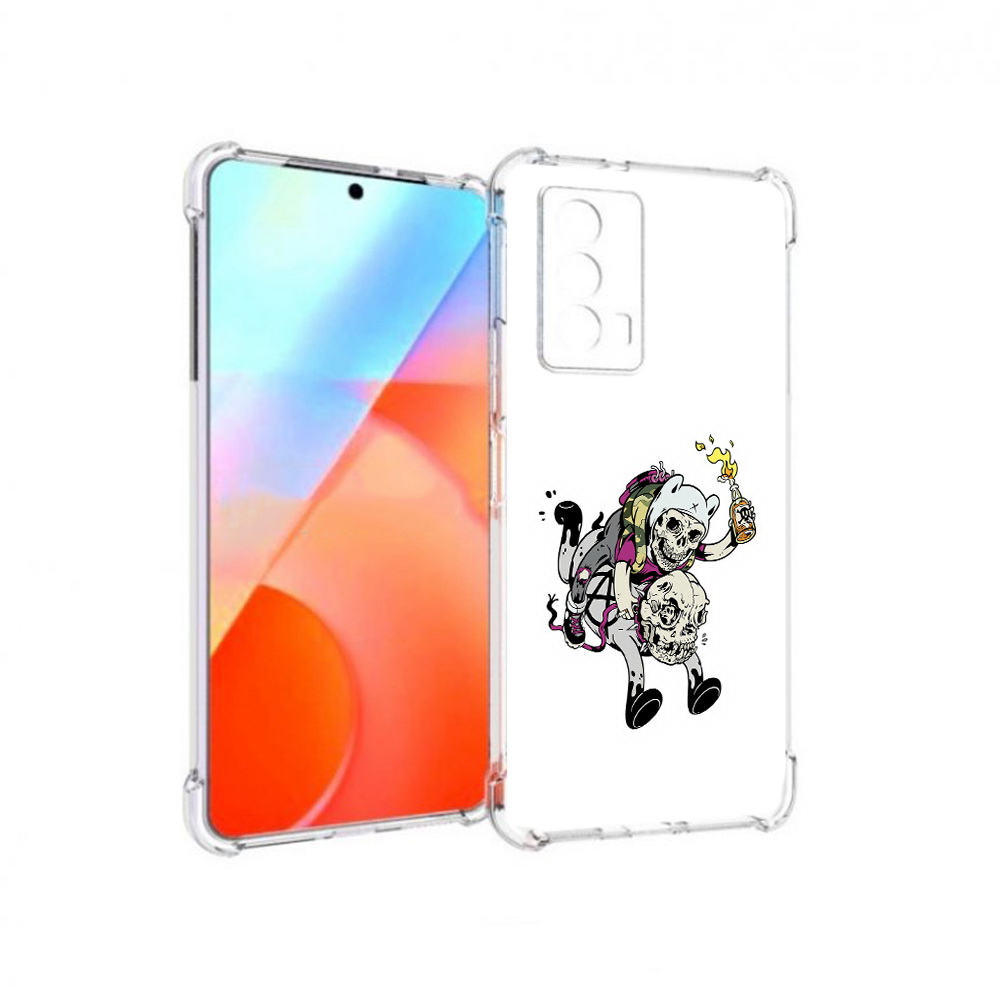 

Чехол MyPads Tocco для Vivo iQOO Z5 время приключений скелеты (PT226980.401.277), Прозрачный, Tocco