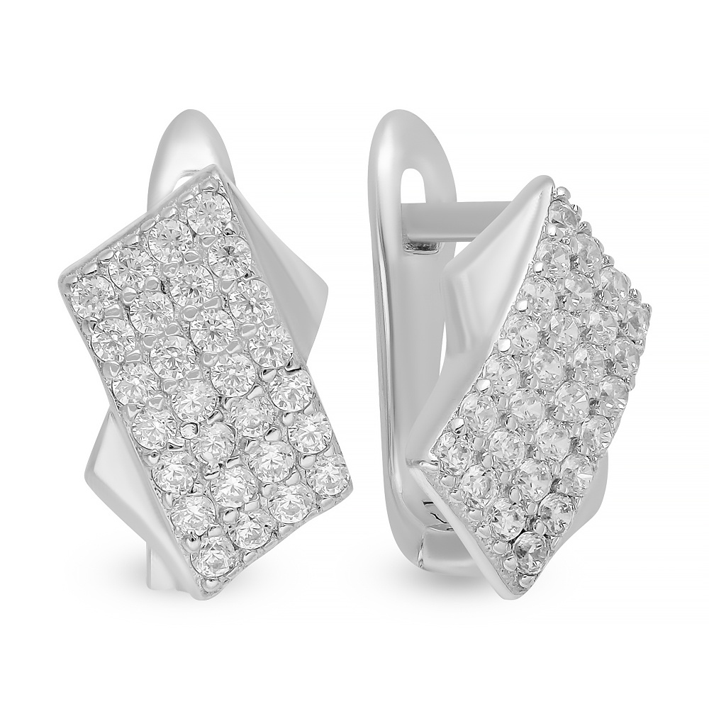 

Серьги из серебра 585Gold 702006966, фианит, 702006966