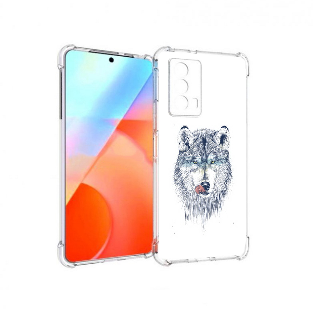 

Чехол MyPads Tocco для Vivo iQOO Z5 голодгый волк (PT226980.401.292), Прозрачный, Tocco