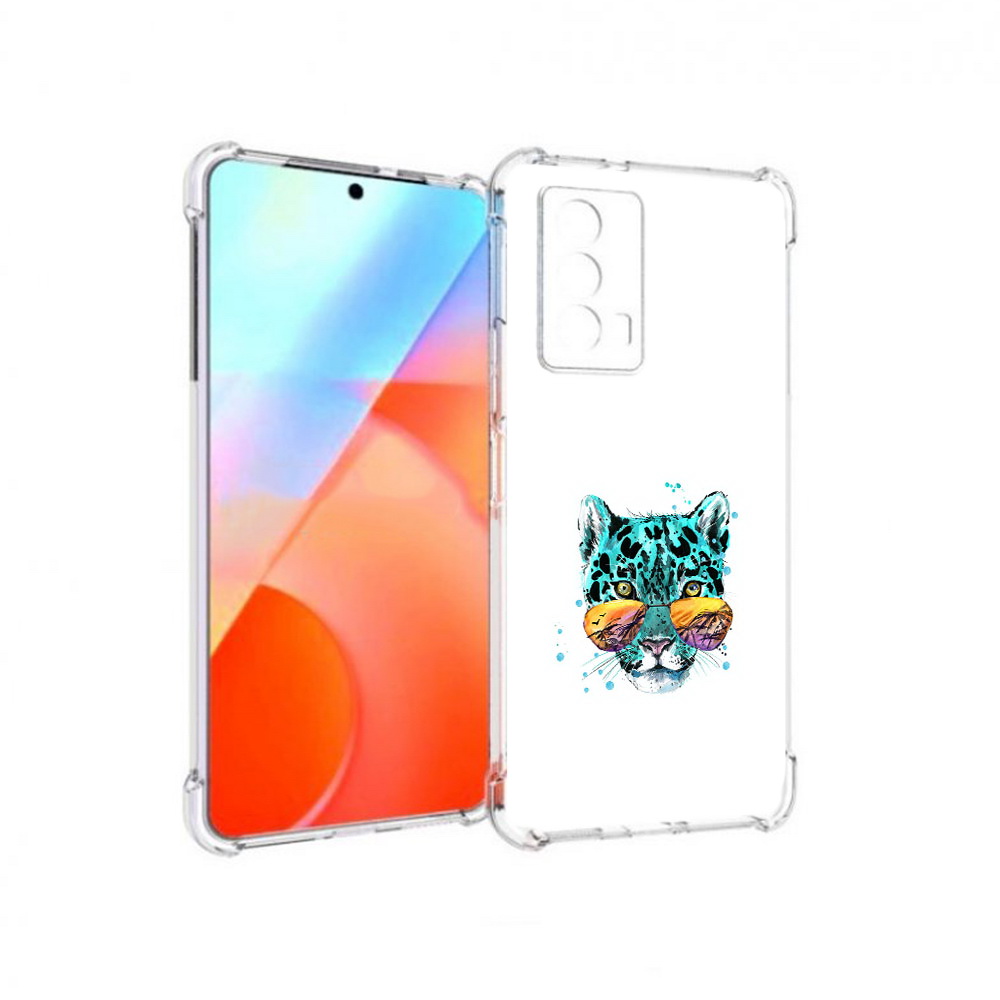 

Чехол MyPads Tocco для Vivo iQOO Z5 голубой лео (PT226980.401.294), Прозрачный, Tocco
