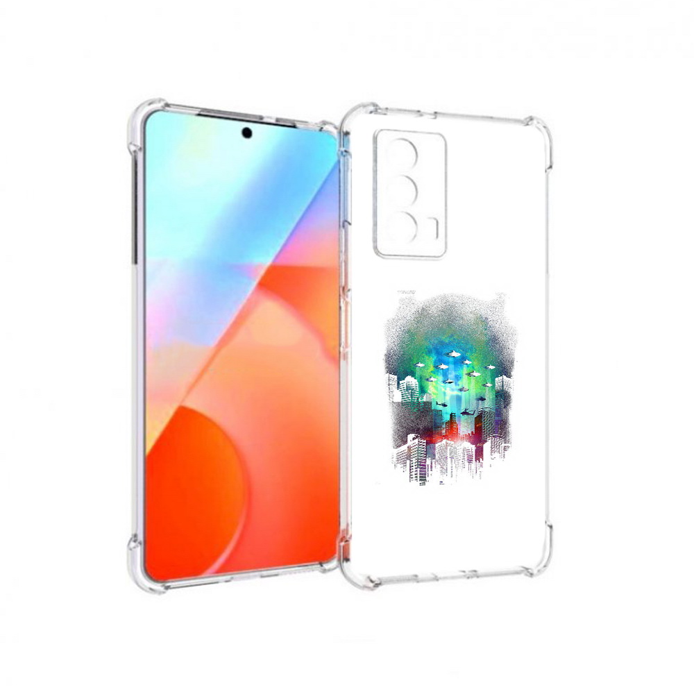 

Чехол MyPads Tocco для Vivo iQOO Z5 город в свечении (PT226980.401.296), Прозрачный, Tocco