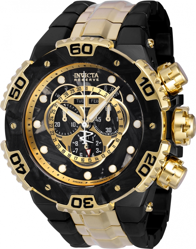

Наручные часы мужские INVICTA 37266 черные/золотистые, 37266