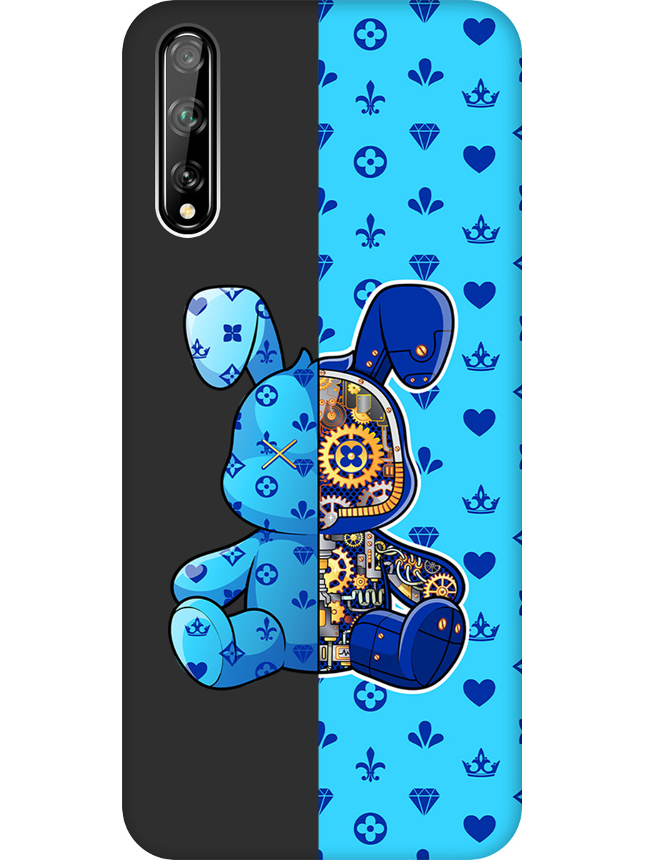 

Силиконовый чехол на Honor 30i, Huawei Y8P с принтом матовый черный 812410, Черный;голубой;синий, 723101171
