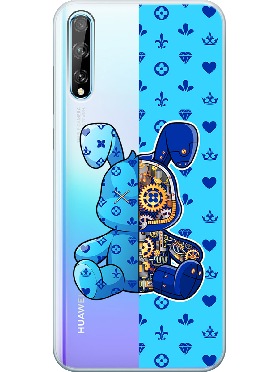 

Силиконовый чехол на Honor 30i, Huawei Y8P с принтом "Голубой Кролик с механизмом", Прозрачный;голубой;синий, 723101171