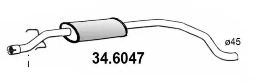 

Глушитель средняя часть ASSO 346047