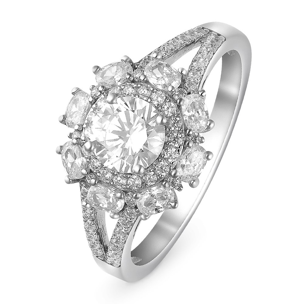 

Кольцо из серебра р.  585Gold 701008453, фианит, 701008453