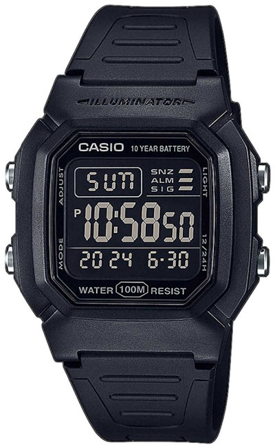 фото Наручные часы мужские casio w-800h-1b черные