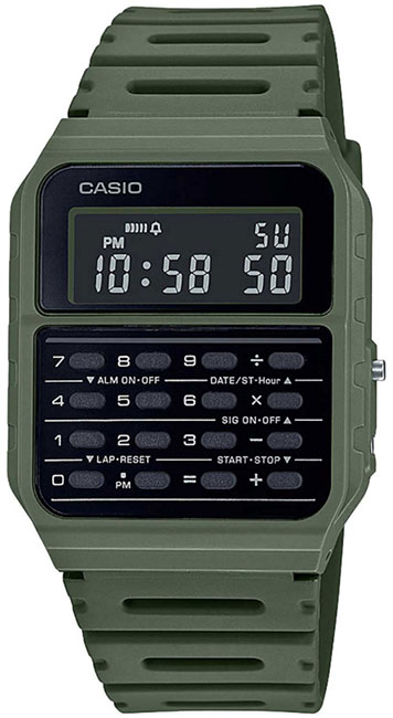 фото Наручные часы мужские casio ca-53wf-3b зеленые