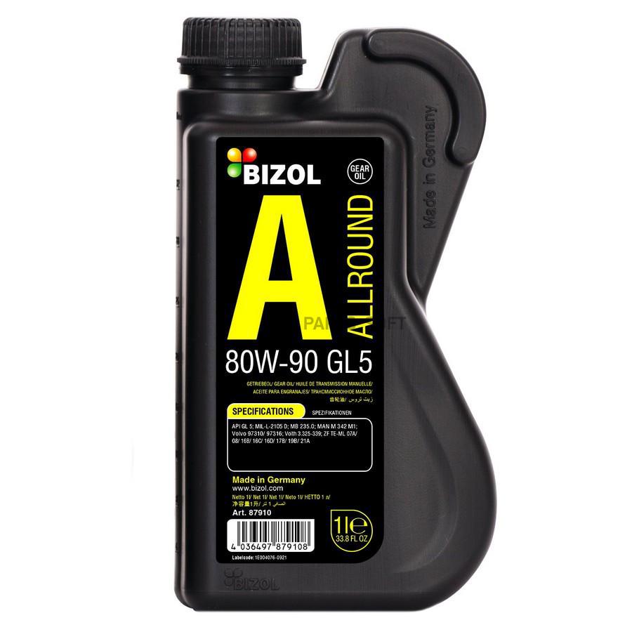 BIZOL 87910 Масло трансмиссионное 80W90 BIZOL 1л Allround Gear Oil GL5  () 1шт