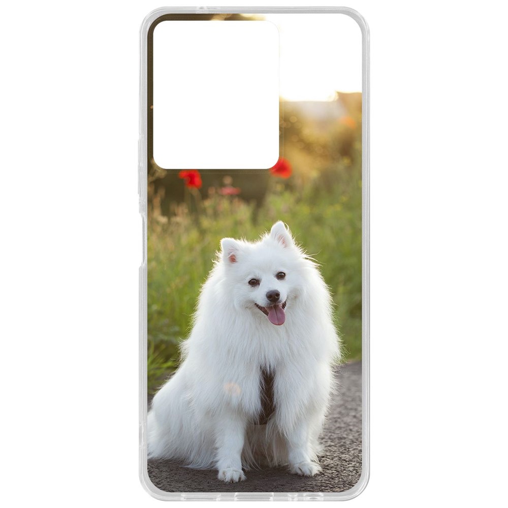 

Чехол-накладка Krutoff Clear Case Белый шпиц для Vivo Y36