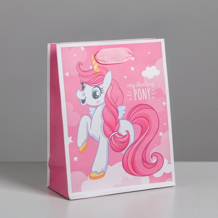 

Пакет ламинированный вертикальный «My darling pony», S 12 × 15 × 5.5 см, Коллекция упаковки "Для маленькой принцессы"
