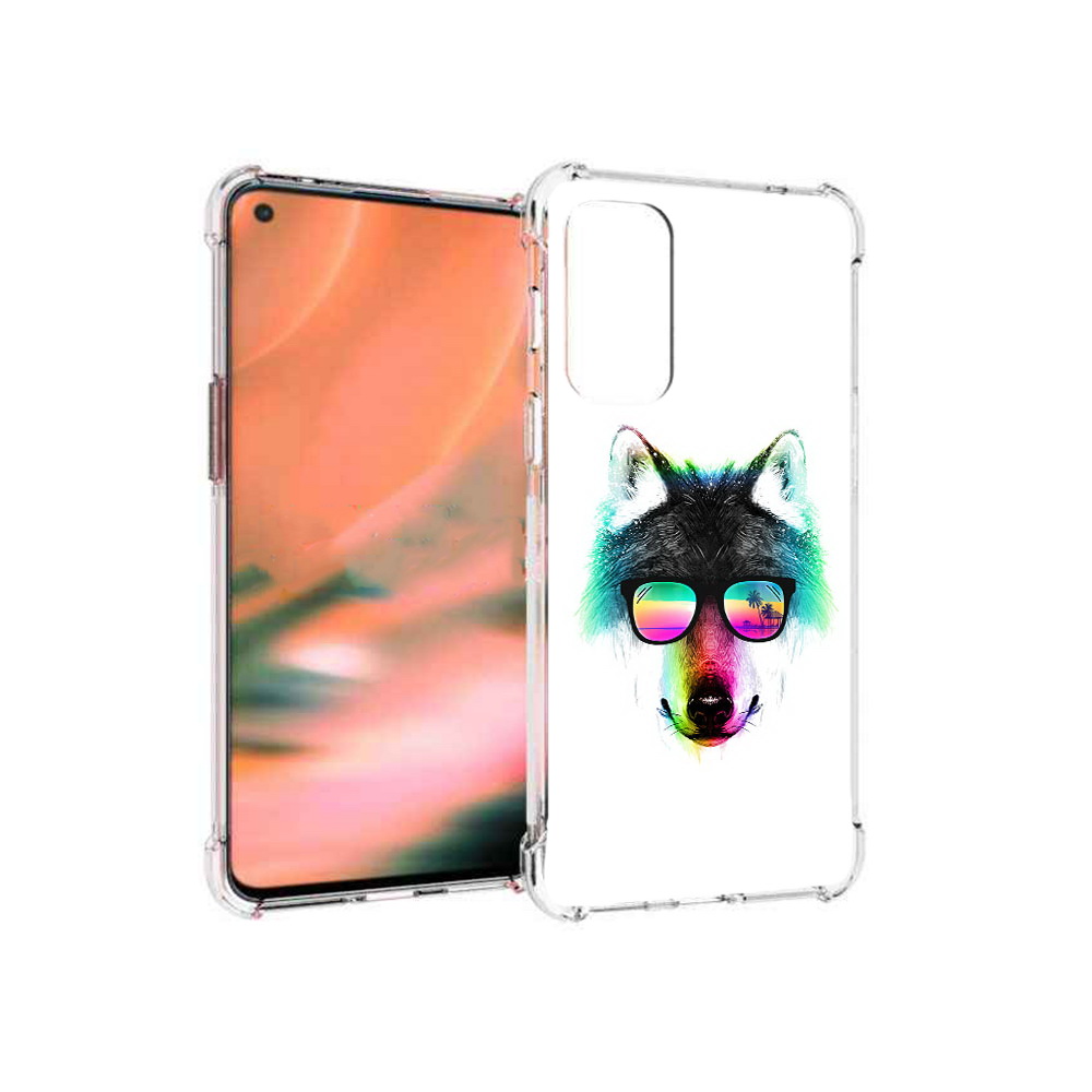 

Чехол MyPads Tocco для OnePlus Nord 2 5G радужный волк (PT161451.125.567), Прозрачный, Tocco