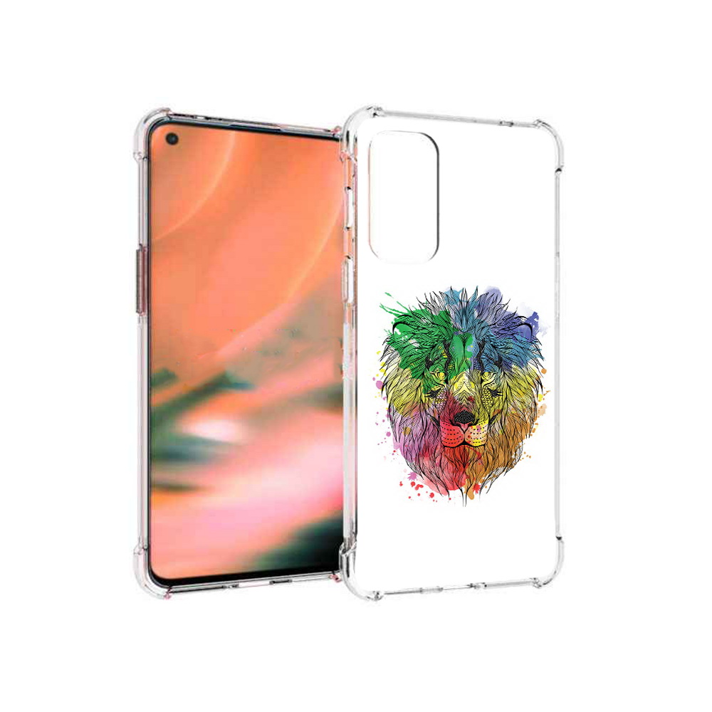 

Чехол MyPads Tocco для OnePlus Nord 2 5G разноцветный гордый лев (PT161451.125.573), Прозрачный, Tocco