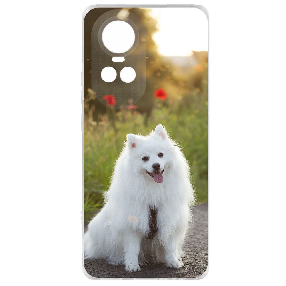 

Чехол-накладка Krutoff Clear Case Белый шпиц для Oppo Reno10 5G, Прозрачный