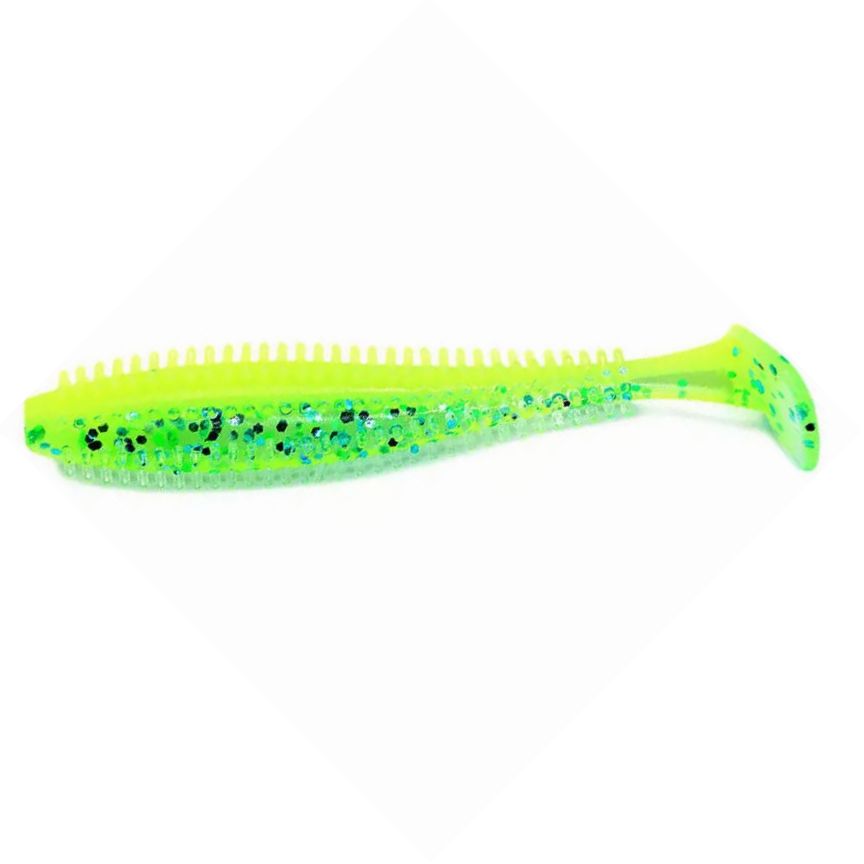 

Виброхвост Kosadaka SPIKEY SHAD 90, 9шт., цвет YTR, Зеленый, SPIKEY SHAD