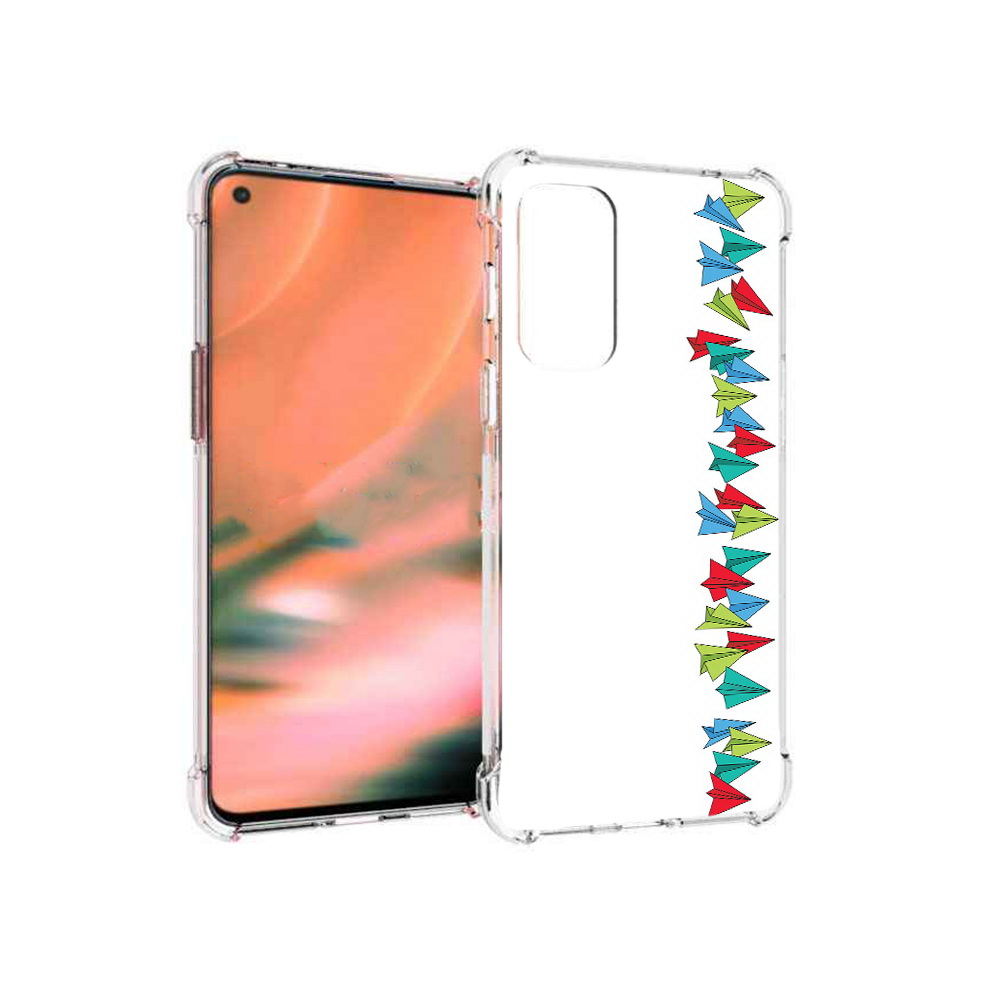 

Чехол MyPads Tocco для OnePlus Nord 2 5G самолетики из листочков (PT161451.125.593), Прозрачный, Tocco