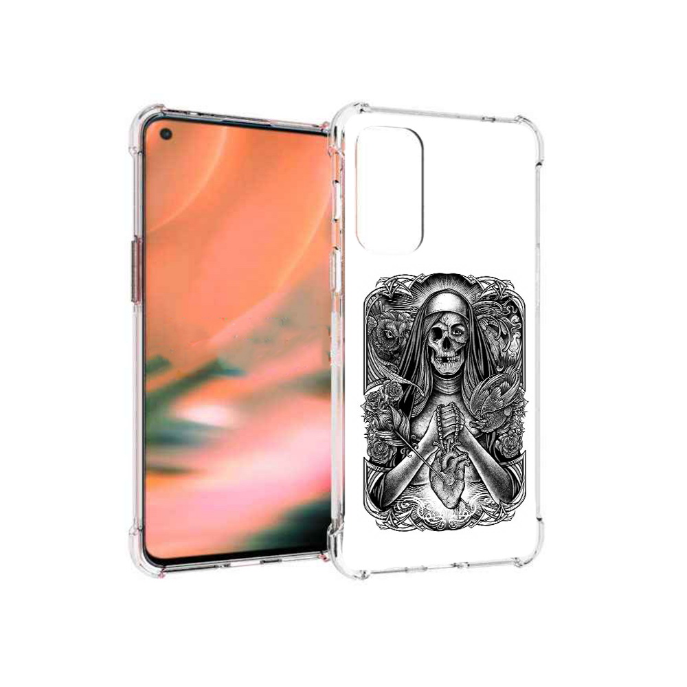 

Чехол MyPads Tocco для OnePlus Nord 2 5G скелет с сердцем (PT161451.125.603), Прозрачный, Tocco