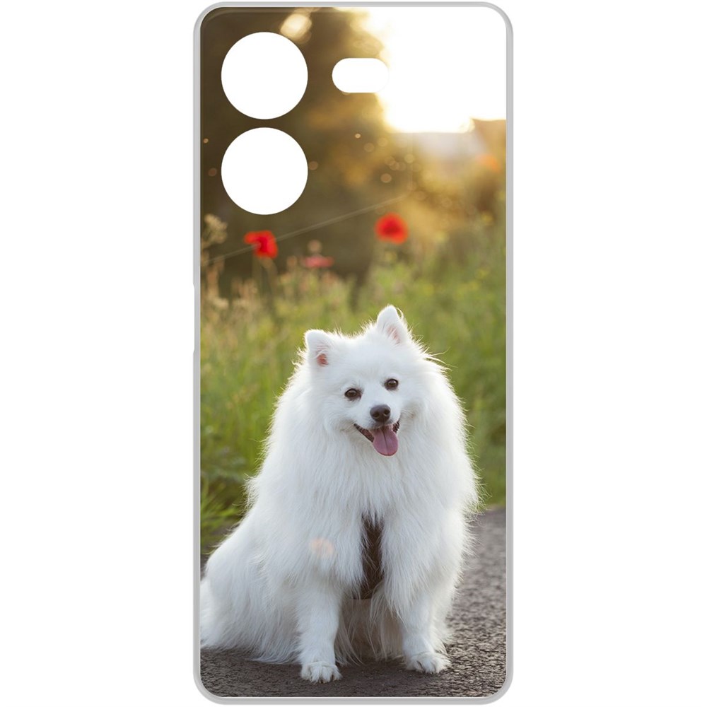 

Чехол-накладка Krutoff Clear Case Белый шпиц для TECNO Pova 5 Pro, Прозрачный