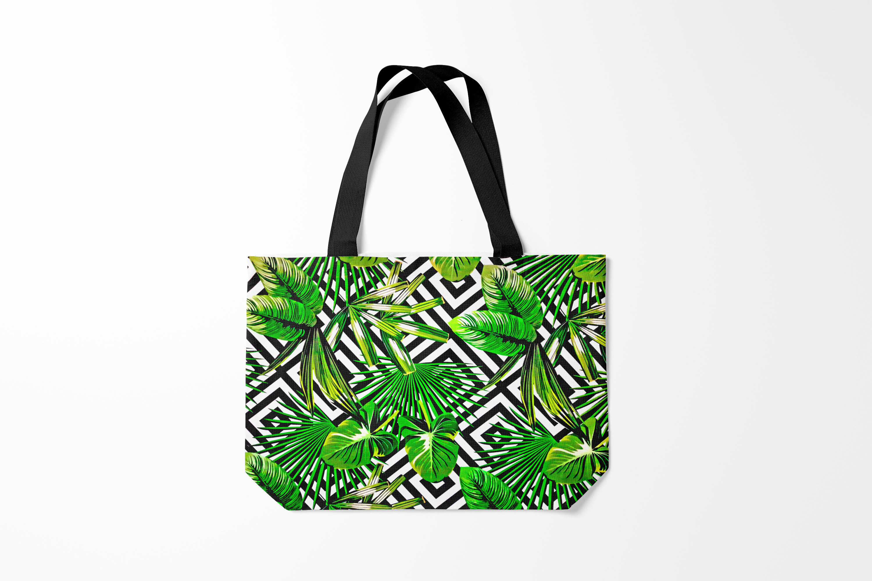 

Сумка шoппер унисекс Burnettie Текстуры TROPIC TEXTURE, черный; белый, Текстуры TROPIC TEXTURE