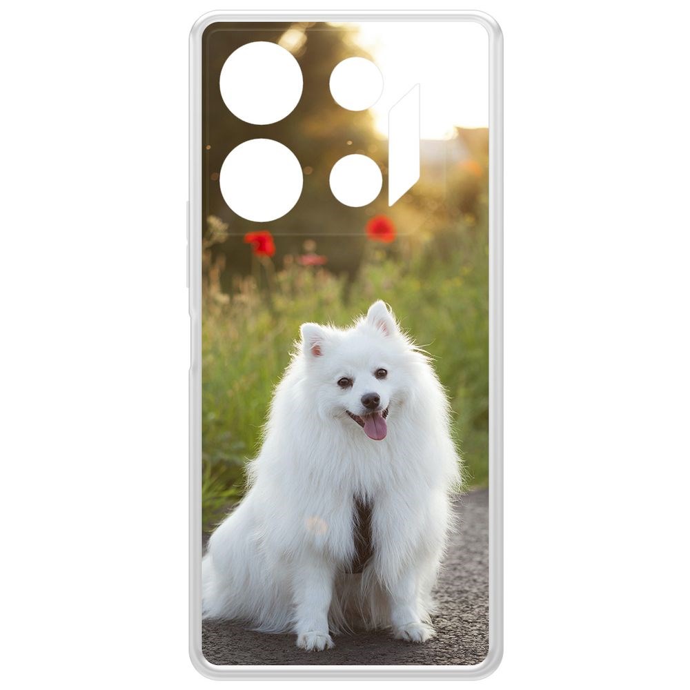 

Чехол-накладка Krutoff Clear Case Белый шпиц для INFINIX GT 10 Pro, Прозрачный