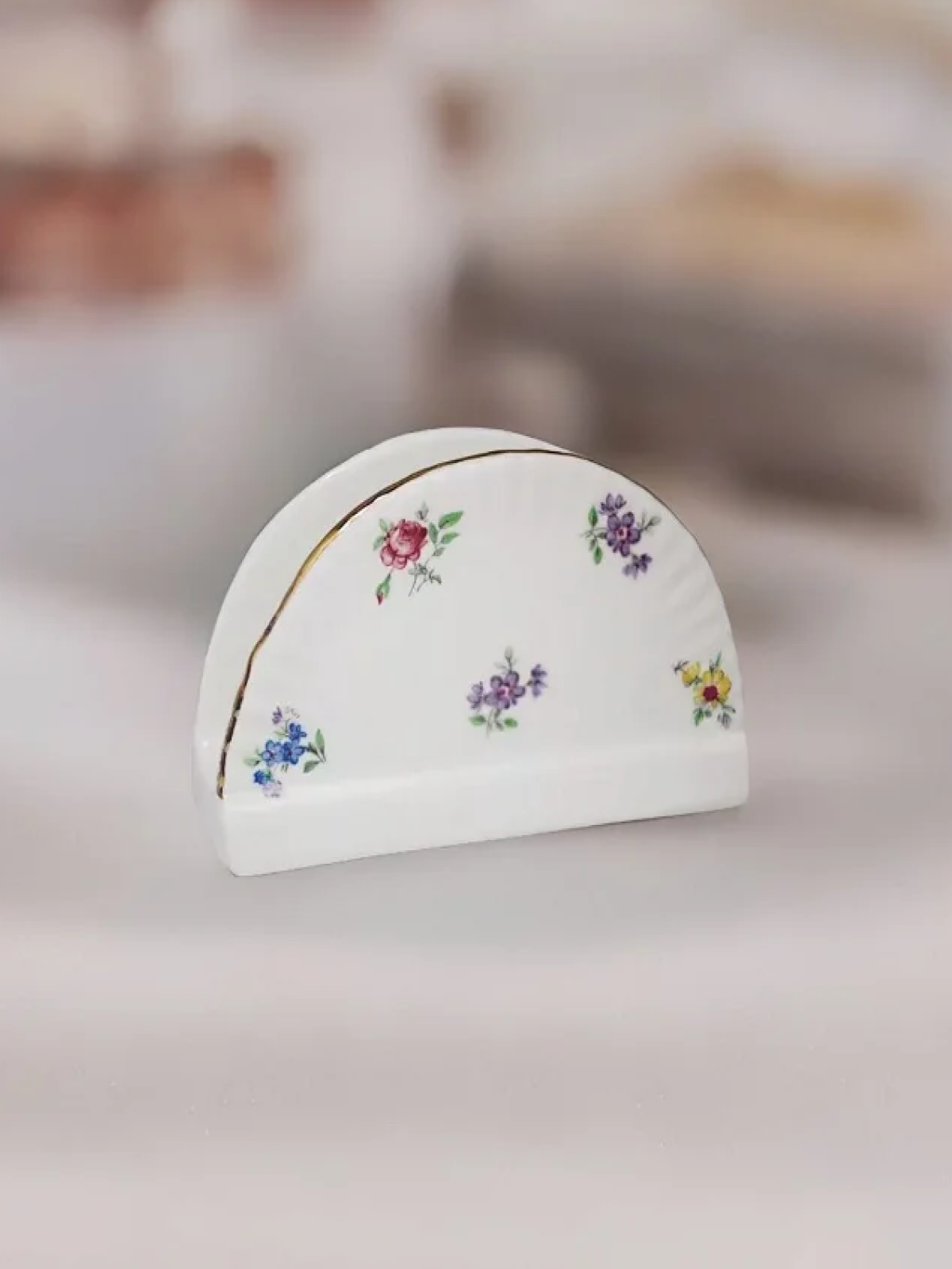 

Салфетница фарфор Lenardi Цветы 105-315, Белый