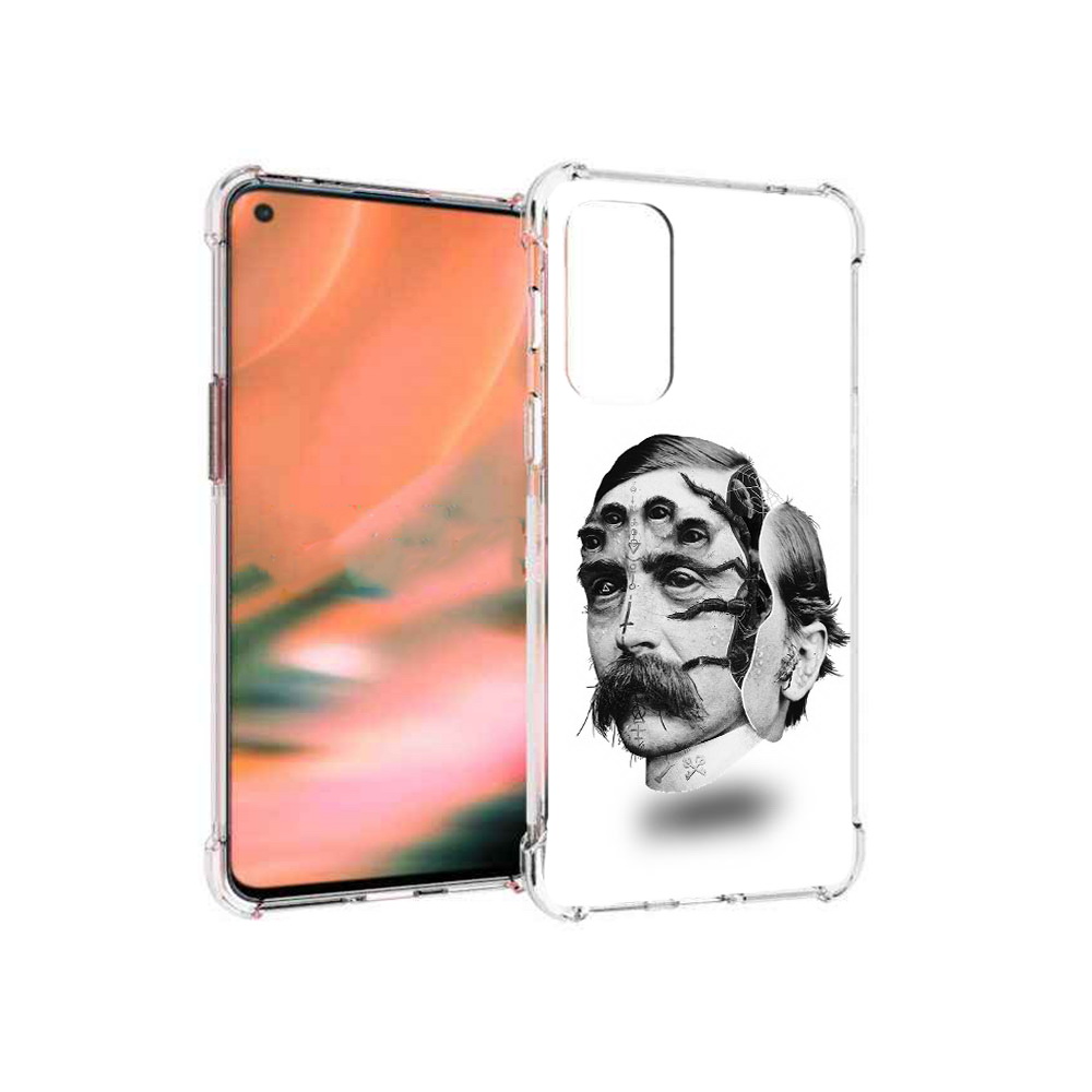 

Чехол MyPads Tocco для OnePlus Nord 2 5G страшное лицо мужчины (PT161451.125.629), Прозрачный, Tocco