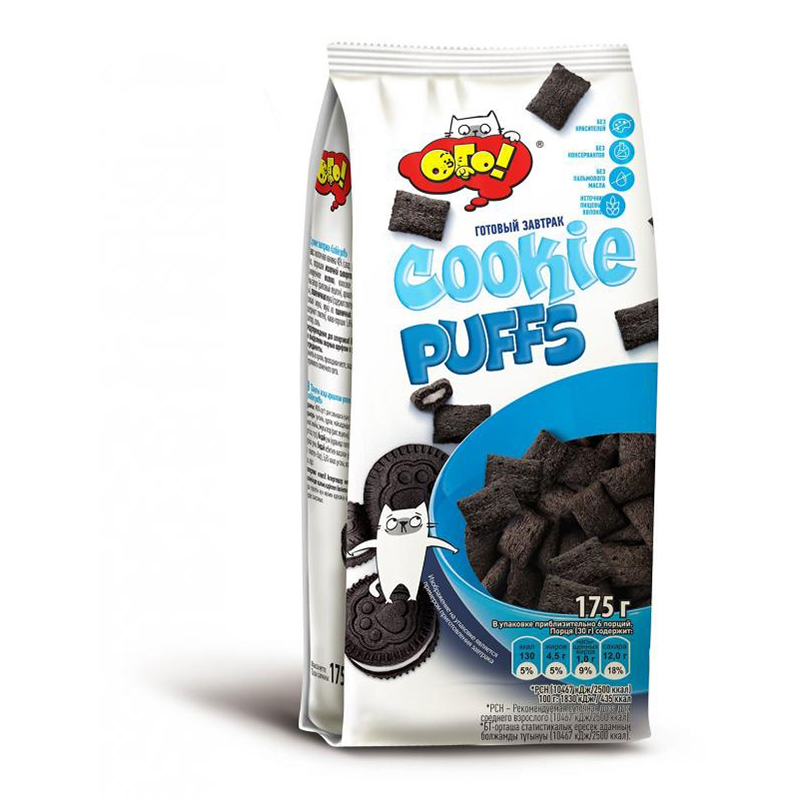 

Готовый завтрак Ого! ЕвроПрестиж Cookie puffs 175 г