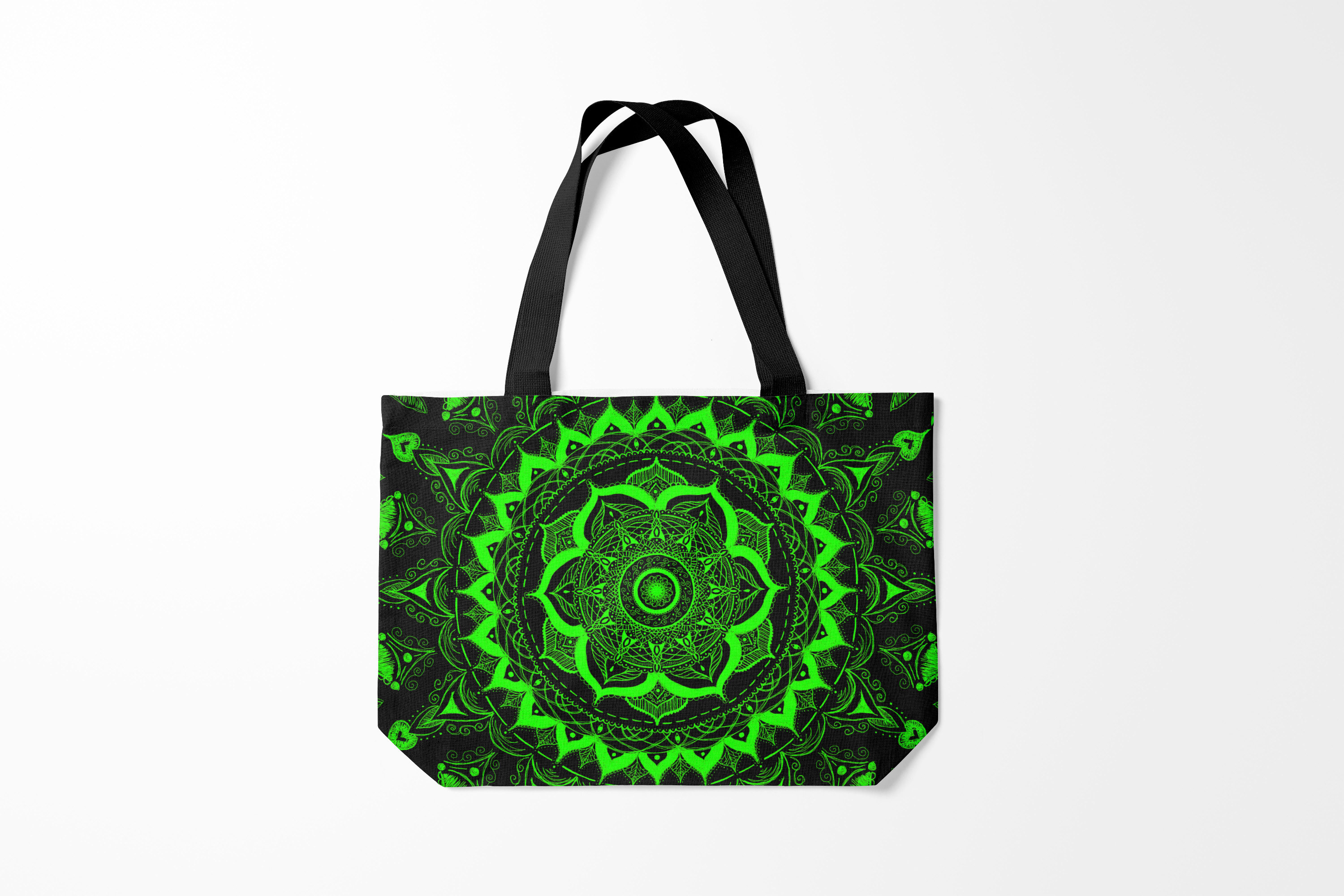 

Сумка шoппер унисекс Burnettie Текстуры Mandala, черный; зеленый, Текстуры Mandala