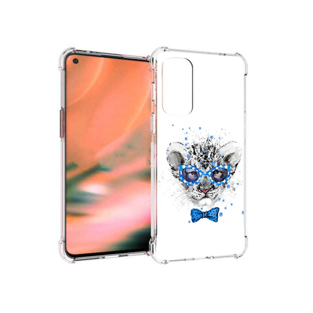 

Чехол MyPads Tocco для OnePlus Nord 2 5G тигренок с бабочкой (PT161451.125.642), Прозрачный, Tocco