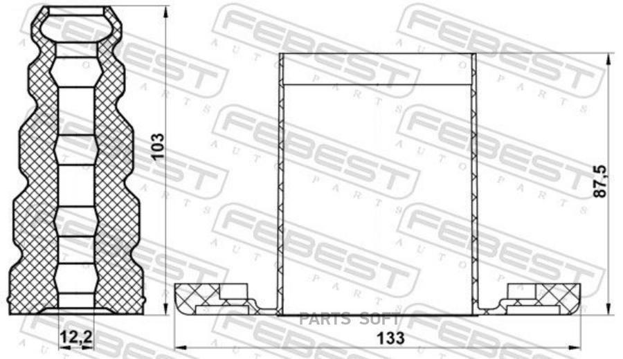 

FEBEST ПЫЛЬНИК ЗАДНЕГО АМОРТИЗАТОРА С ОТБОЙНИКОМ КОМПЛЕКТ