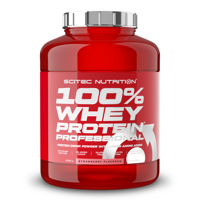 Scitec Nutrition 100% Whey Protein Professional 2350 г, клубника