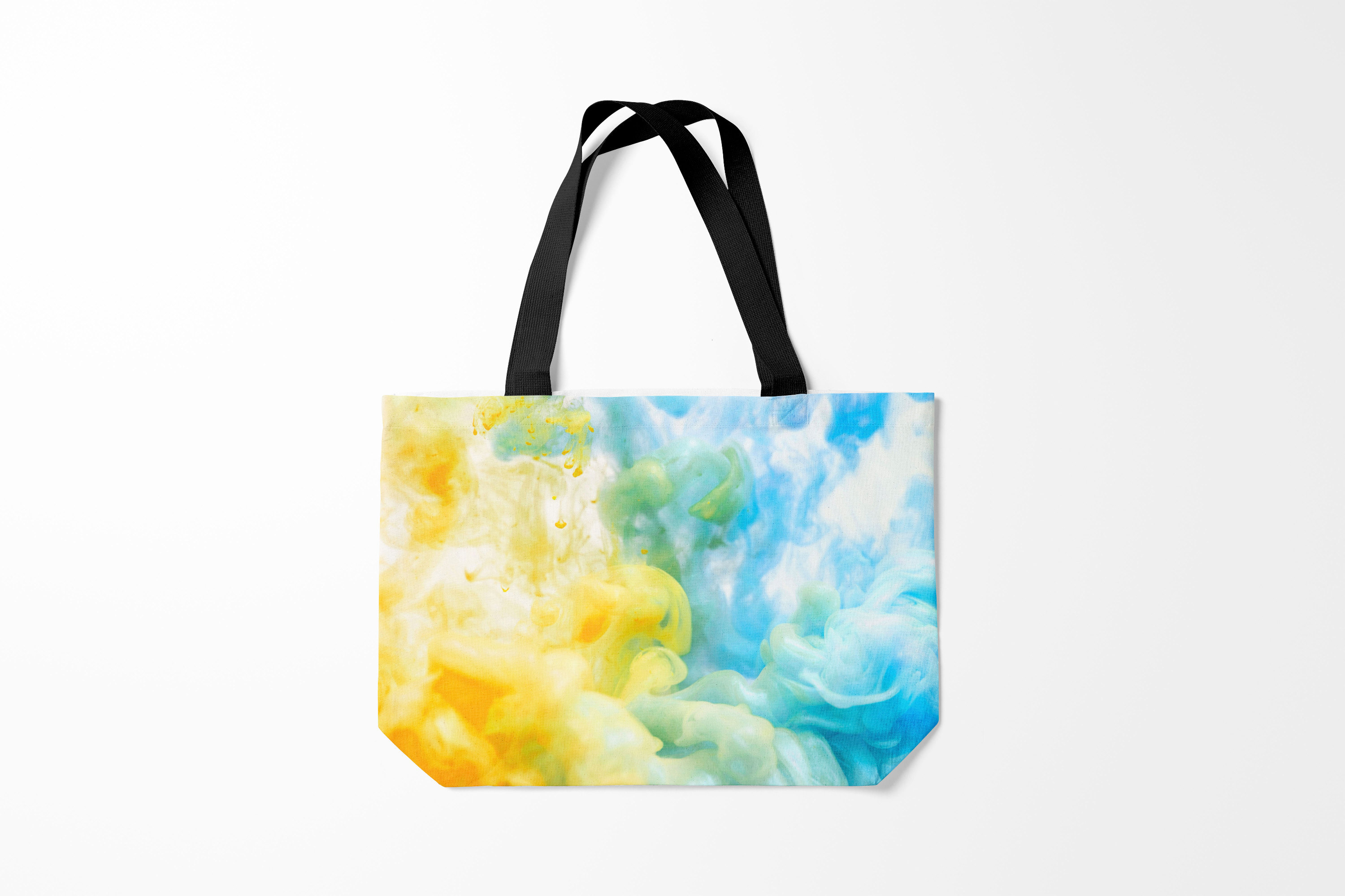 

Сумка шoппер унисекс Burnettie Текстуры Coloful Smoke, голубой; желтый, Текстуры Coloful Smoke