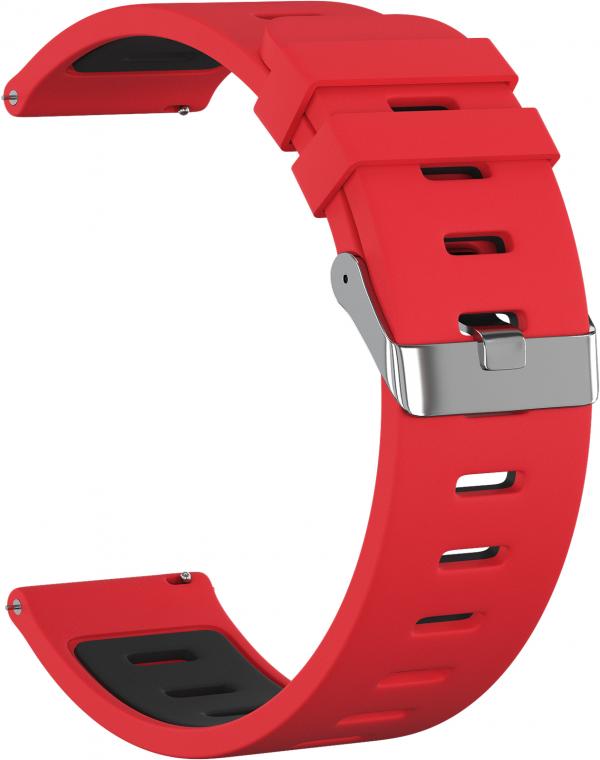 

Ремешок силиконовый GSMIN Step 22 для Ticwatch Pro (Красно-черный)