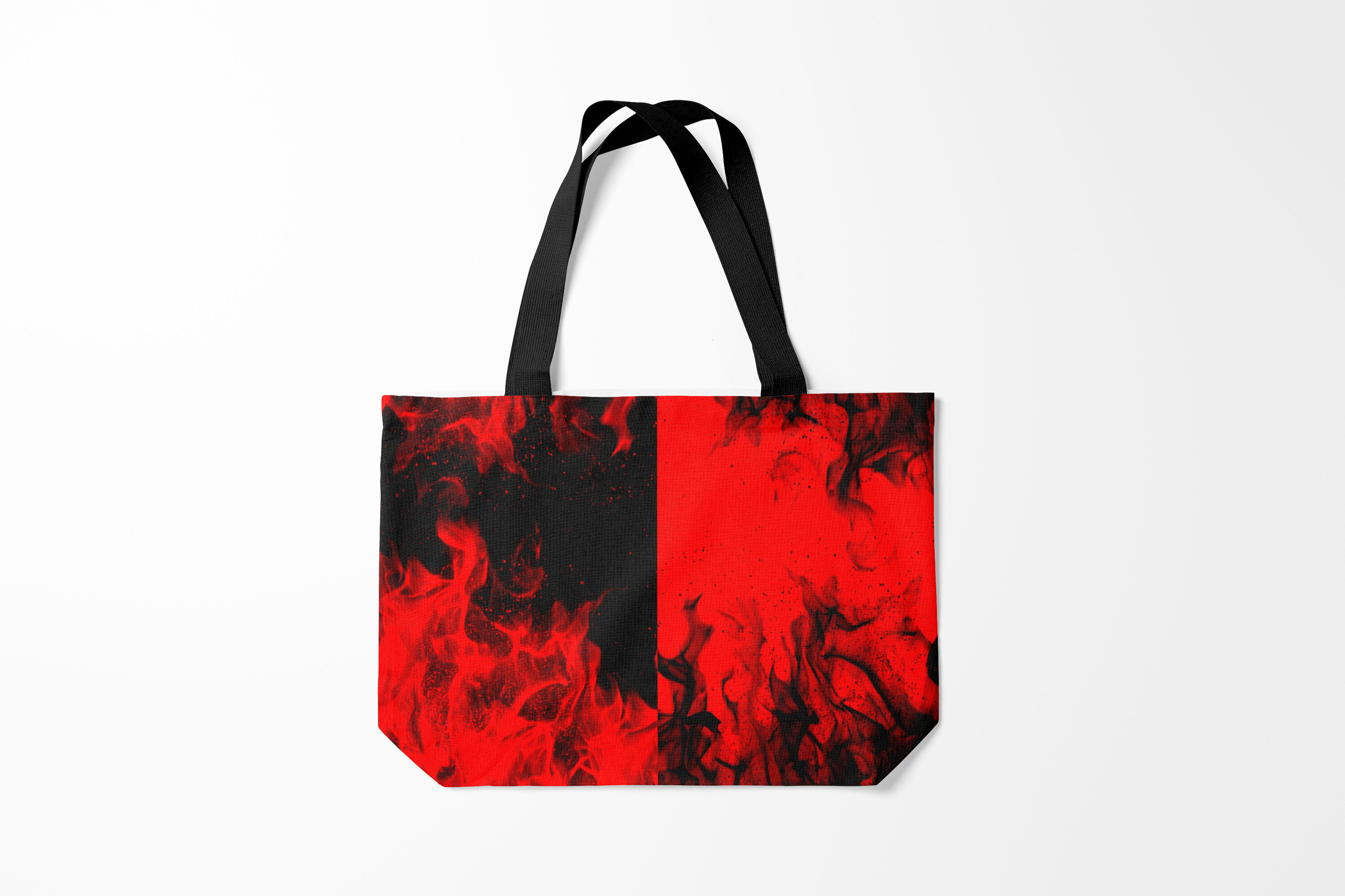 

Сумка шoппер унисекс Burnettie Текстуры BLACK RED FIRE, черный; красный, Текстуры BLACK RED FIRE