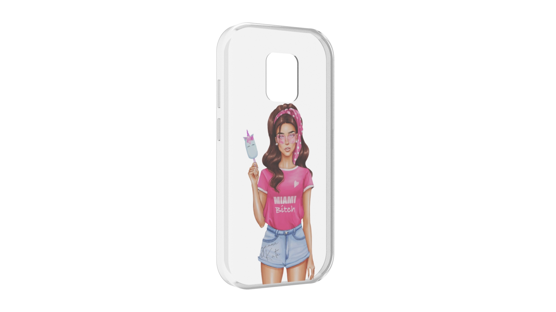 

Чехол на Lenovo K14 Plus/Motorola Moto E20/E30/E40 "Собачка с ёлочкой", Прозрачный, Tocco